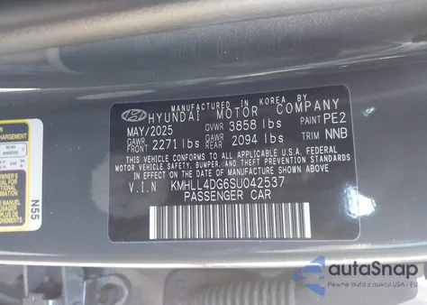 2025 Hyundai Elantra Se из США, поврежденный, VIN KMHLL4DG6SU042537